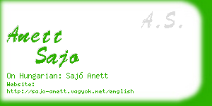 anett sajo business card